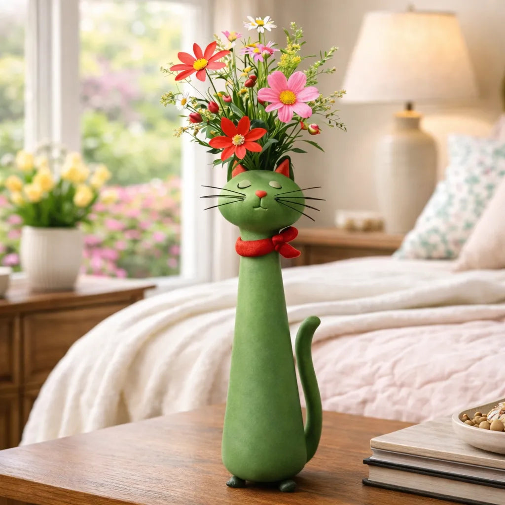 Quirky Cat Vase