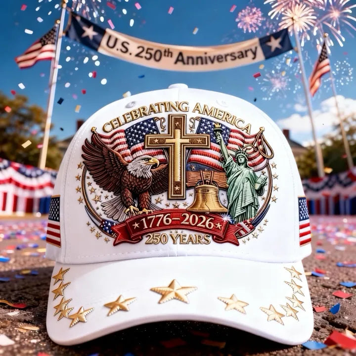 Eagle, Liberty & Cross – United States 250th Anniversary Hat