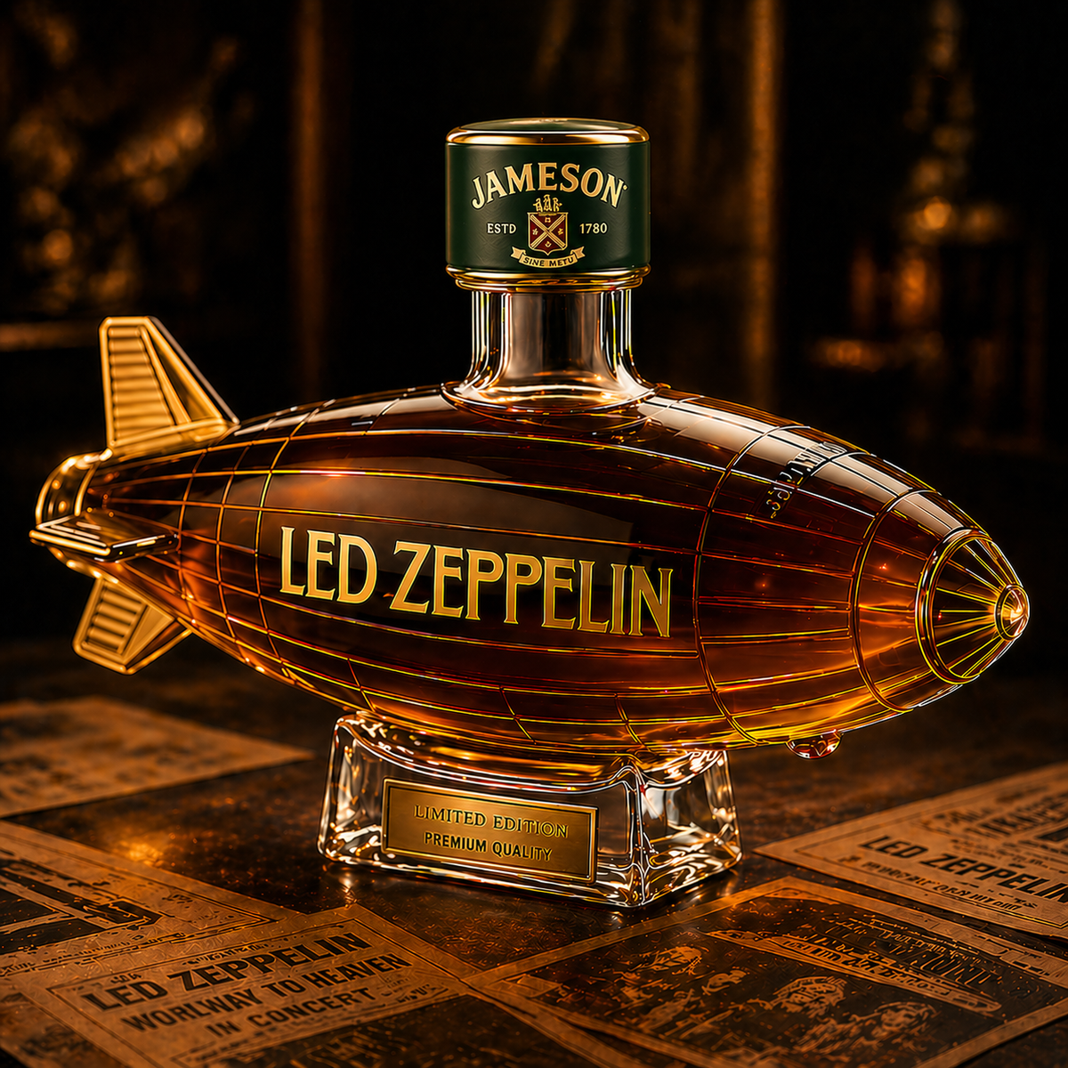 Led Zeppelin Whiskey Bottle