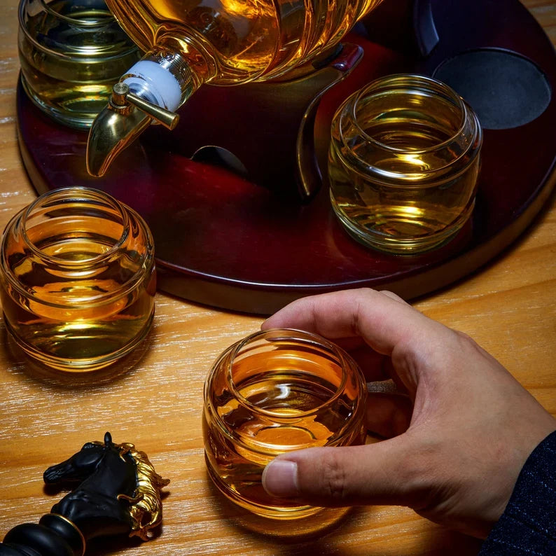 Whiskey Barrel Decanter Set