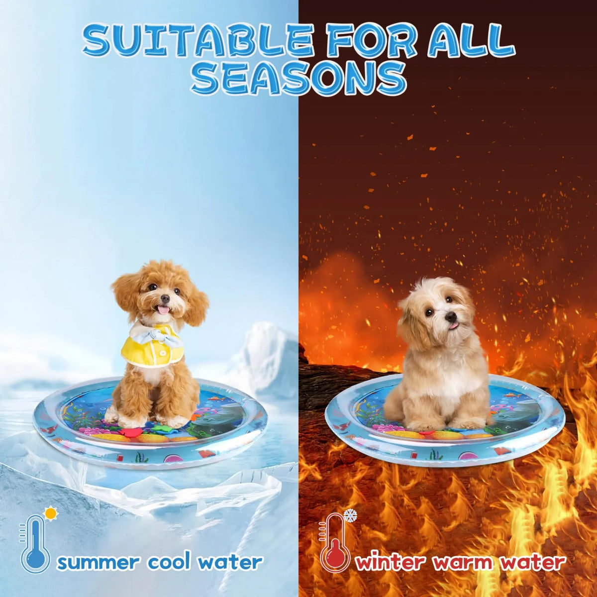 New Thickened Summer Pets Cooling Water Sensory Play Mat