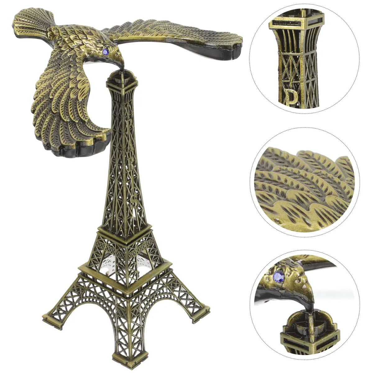Metal Eiffel Tower Balance Eagle