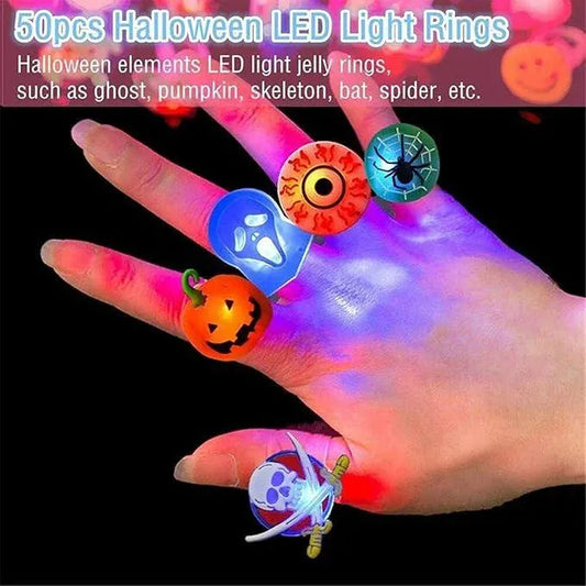 Halloween LED Glow Rings (50pcs)