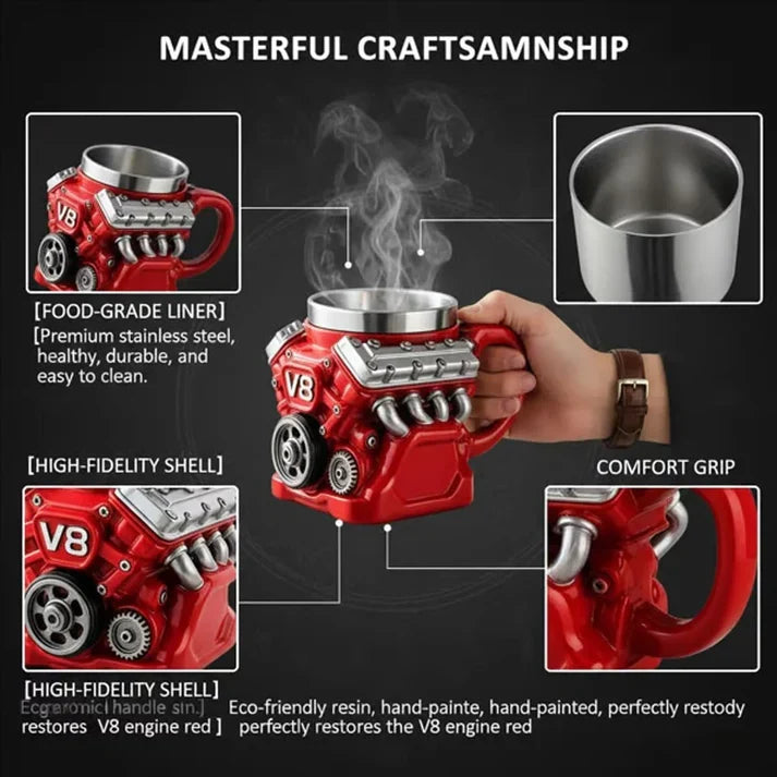 Engine V8 Stainless Steel Mug