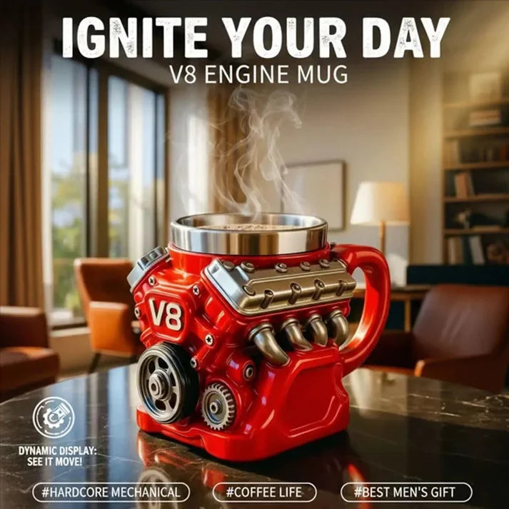 Engine V8 Stainless Steel Mug