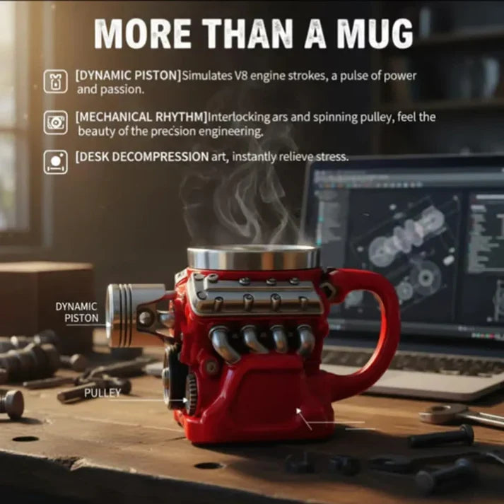 Engine V8 Stainless Steel Mug