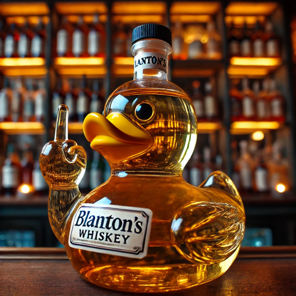 Middle Finger Duck Whiskey Bottle