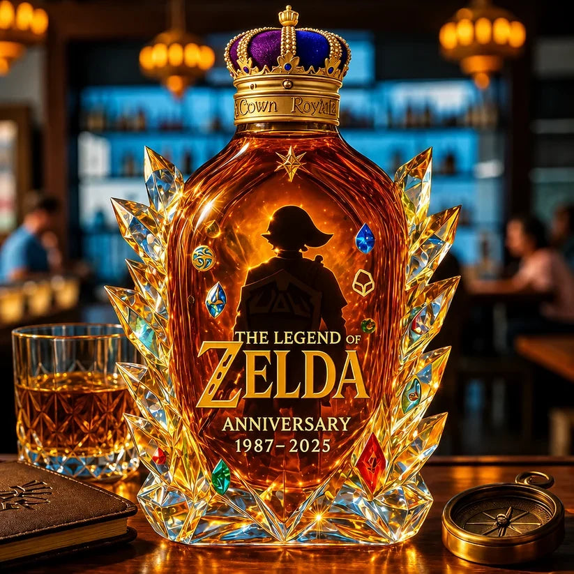 The Dazzling Legend Of Zelda 38th Anniversary 1987-2025 Whisky Bottle
